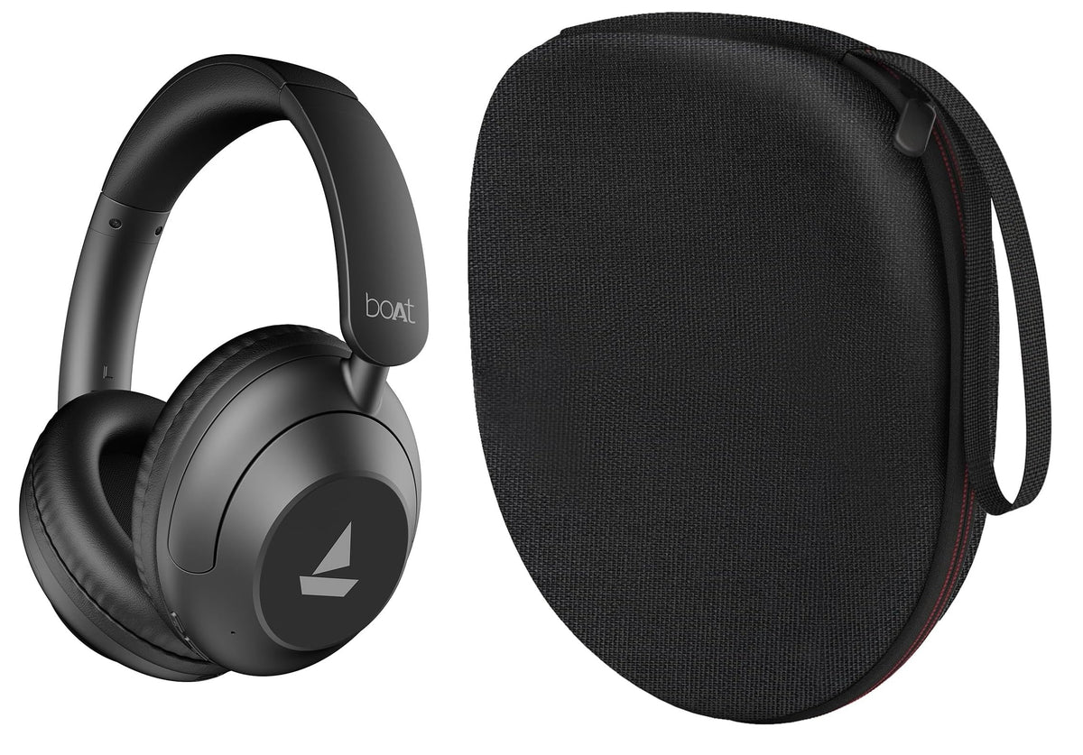 VERTUS® Headphone Hard Protective Storage Case for Boat New Launch Rockerz 650 Pro Bluetooth Wireless Over-Ear Headphones (Black) (Headphone Not Included) 