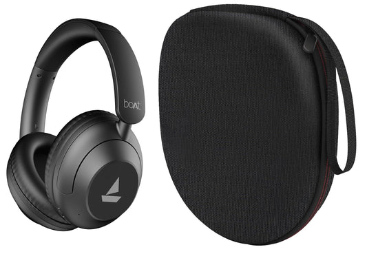 VERTUS® Headphone Hard Protective Storage Case for Boat New Launch Rockerz 650 Pro Bluetooth Wireless Over-Ear Headphones (Black) (Headphone Not Included) 