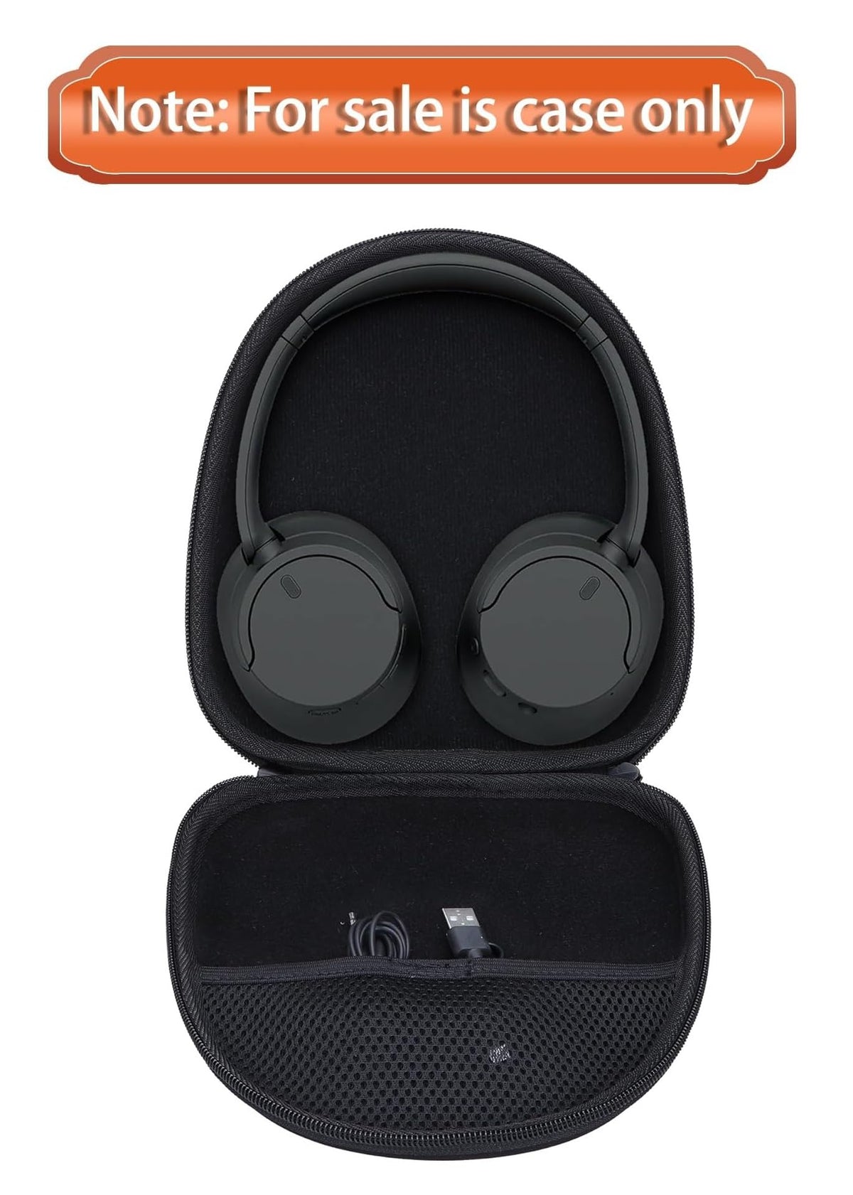 VERTUS® Headphone Hard Protective Storage Case for Boat New Launch Rockerz 650 Pro Bluetooth Wireless Over-Ear Headphones (Black) (Headphone Not Included) 