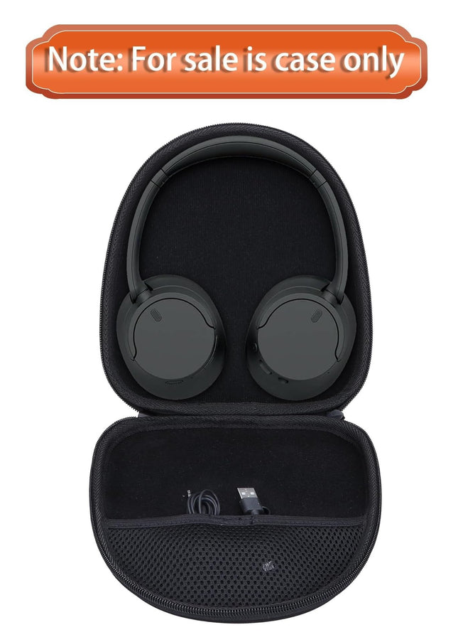 VERTUS® Headphone Hard Protective Storage Case for Boat New Launch Rockerz 650 Pro Bluetooth Wireless Over-Ear Headphones (Black) (Headphone Not Included) 