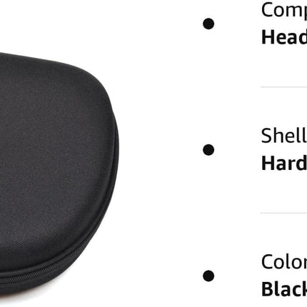 VERTUS® Headphone Hard Protective Storage Case for Boat New Launch Rockerz 650 Pro Bluetooth Wireless Over-Ear Headphones (Black) (Headphone Not Included) 