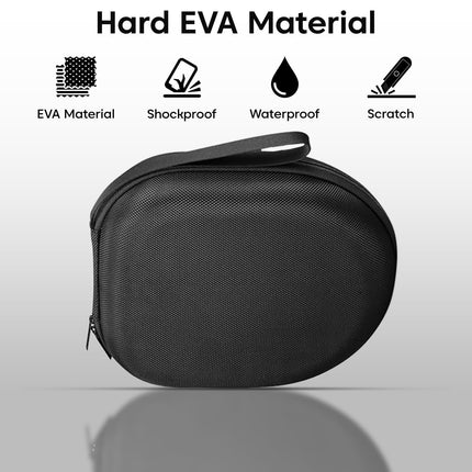 VERTUS® Headphone Hard Protective Storage Case for Boat New Launch Rockerz 650 Pro Bluetooth Wireless Over-Ear Headphones (Black) (Headphone Not Included) 