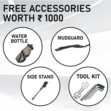 VESCO 24 T Drift Cycle for Big Kids MTB Mountain Bike | Dual Disk Brake & Front Suspension Single Speed Bicycle for Boys and Girls | 16 inches Frame | Ideal for 9-14 Years (Black) 