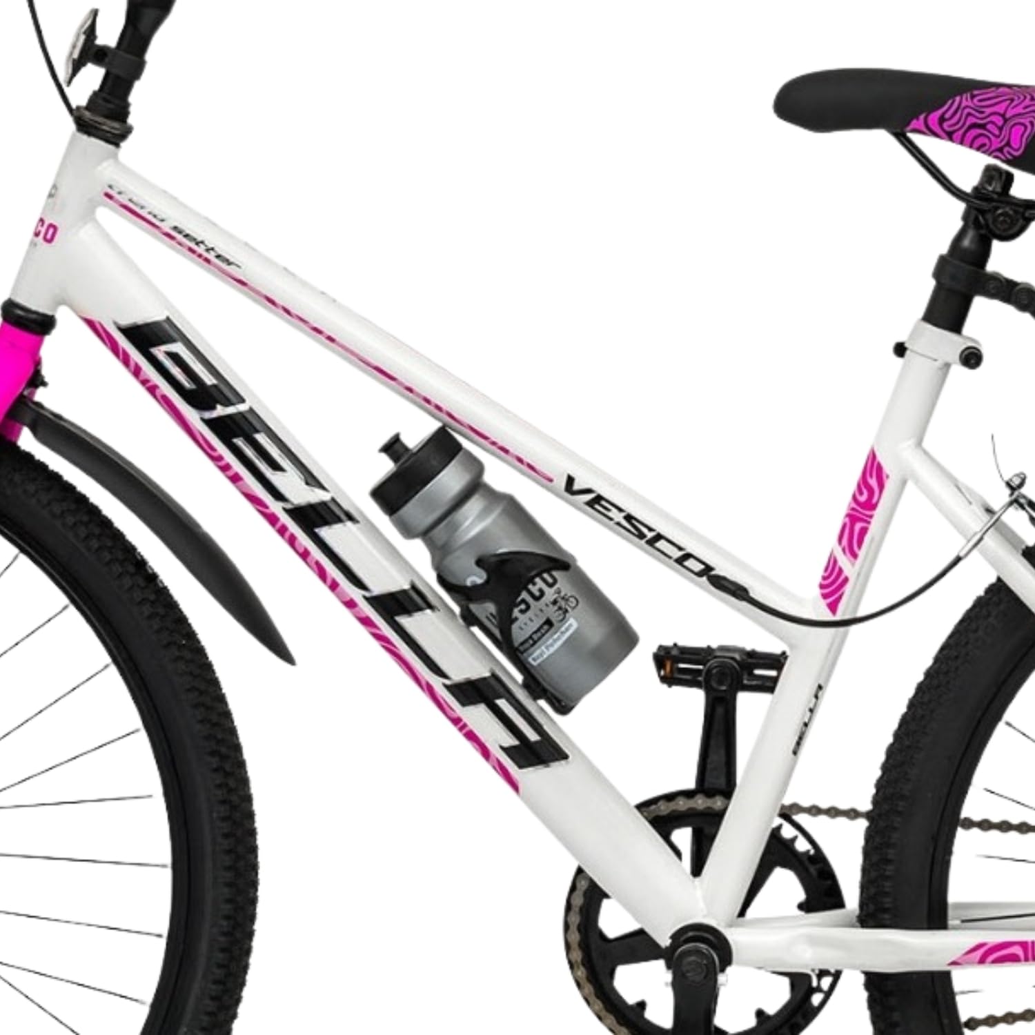 VESCO Bella 26T Ladies Cycle for Women | Single Speed | Rigid Fork | Frame 16 Inch | Ideal for 13+ Years Girls City Bike (Pink) 