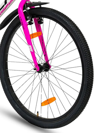 VESCO Bella 26T Ladies Cycle for Women | Single Speed | Rigid Fork | Frame 16 Inch | Ideal for 13+ Years Girls City Bike (Pink) 