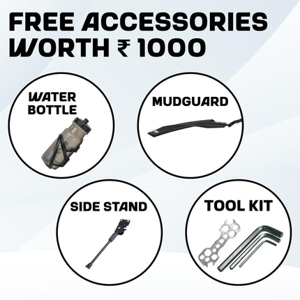 VESCO Drift 24 T Cycle 7 Speed Gear | Kids Cycle for Boys 9-13 Age | 16 inch Frame | Mountain Bicycle with Front Suspension & Dual Disc Brakes | Ideal for Kids 10-12 Years (Charcoal Grey) 