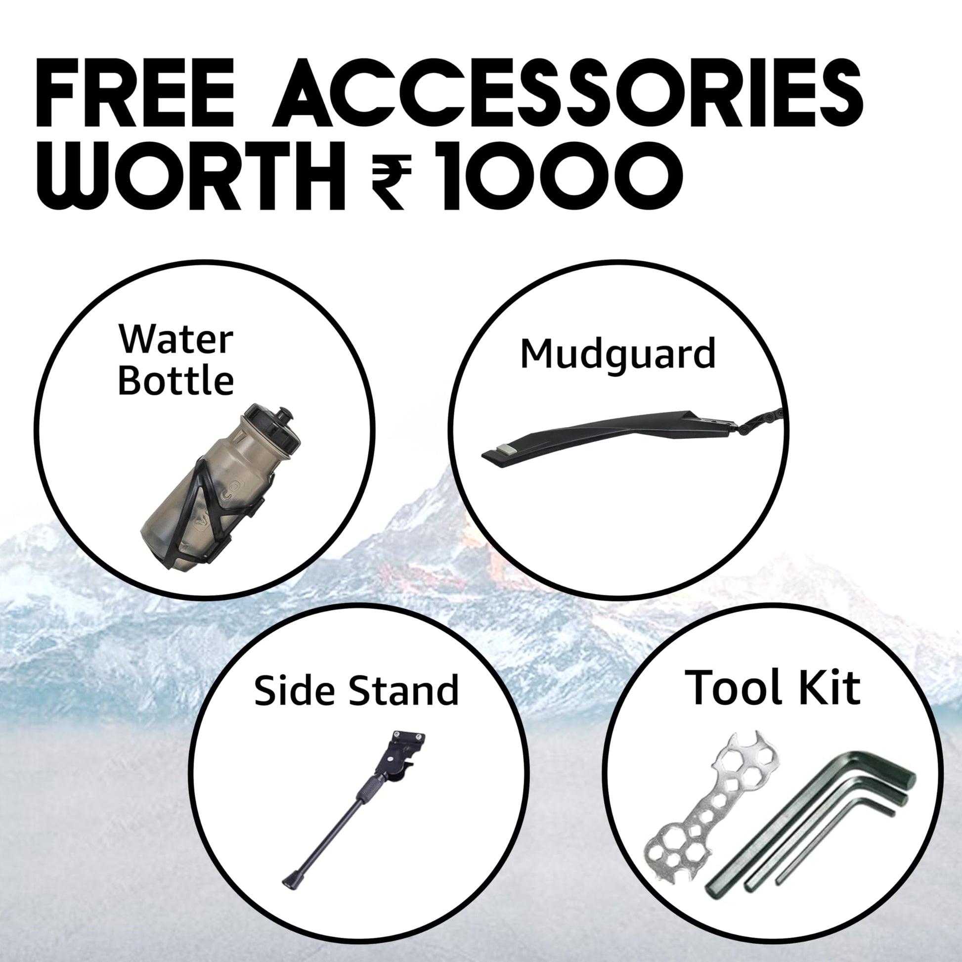 VESCO Drift 26 T MTB Cycle for Men with Front Suspension/Disc Brake/Single Speed Mountain Bicycle | Ideal for Adult & Boys (Grey),18 inches 