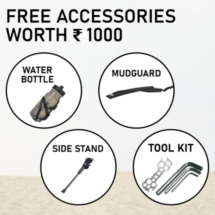 VESCO Drift NXG 26T MTB 21 Speed Gear Cycle with Front Suspension and Dual Disc Brake | Frame 18 Inch | Ideal for Adult Men & Women (Black) 