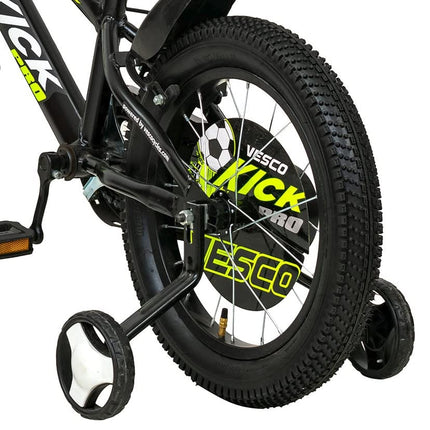 VESCO Kick Pro 16T Kids Cycle with Side Wheels | Rigid Suspension | 11 Inches Frame | Ideal for 4 to 6 Years Boys & Girls Kids Bike (Green) 