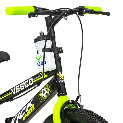 VESCO Kick Pro 16T Kids Cycle with Side Wheels | Rigid Suspension | 11 Inches Frame | Ideal for 4 to 6 Years Boys & Girls Kids Bike (Green) 