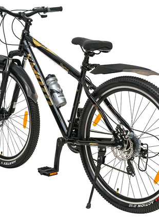 VESCO Moto 29-T MTB 21 Speed Shimano Gear Cycle for Men | Dual Disc Brake | Front Suspension | Frame 18 Inch | Mountain Bike | Ideal for 17+ Years Adult Men & Women (Gold) 