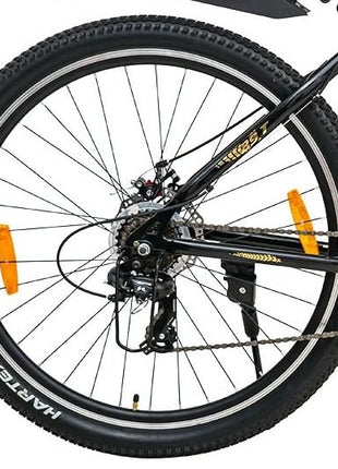 VESCO Moto 29-T MTB 21 Speed Shimano Gear Cycle for Men | Dual Disc Brake | Front Suspension | Frame 18 Inch | Mountain Bike | Ideal for 17+ Years Adult Men & Women (Gold) 