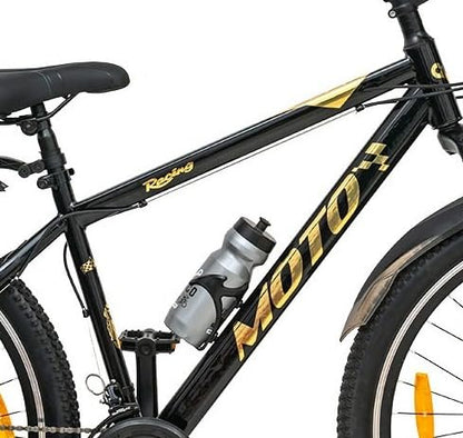 VESCO Moto 29-T MTB 21 Speed Shimano Gear Cycle for Men | Dual Disc Brake | Front Suspension | Frame 18 Inch | Mountain Bike | Ideal for 17+ Years Adult Men & Women (Gold) 