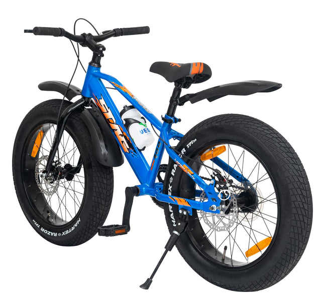 VESCO STAG Blue 20.400 Fat Tyre Cycle for Kids Boys & Girls Single Speed | Dual Disc Brake | Rigid Fork | Frame 12.5 Inch | Ideal for 8 to10 Years (Blue) 
