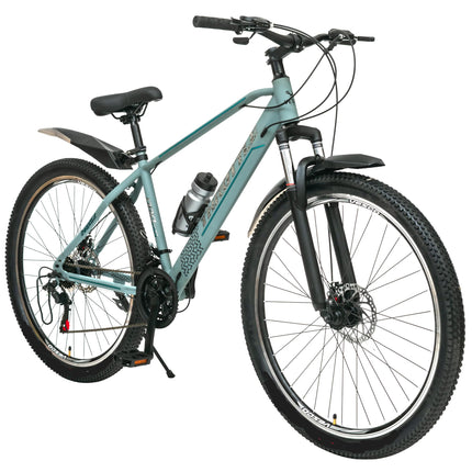 VESCO Throttle 29-T MTB 21 Speed Shimano Gear Cycle for Men | Dual Disc Brake | Front Suspension | Frame 18 Inch | Mountain Bike | Ideal for 17+ Years Adult Men & Women (Grey) 