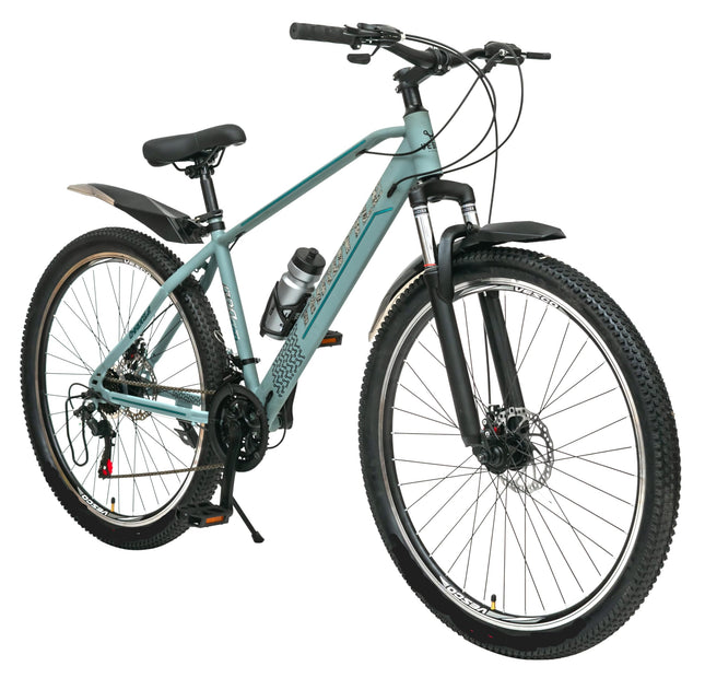 VESCO Throttle 29-T MTB 21 Speed Shimano Gear Cycle for Men | Dual Disc Brake | Front Suspension | Frame 18 Inch | Mountain Bike | Ideal for 17+ Years Adult Men & Women (Grey) 