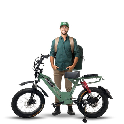 VIGOREBIKE V-Cargo Electric Cycle with Dual Disc Brakes, 550w BLDC Motor, 20Ah Li-Ion Battery, Throttle with Battery Indicator, 95% Pre-Assembled with Charger, Black Color LCD Display 