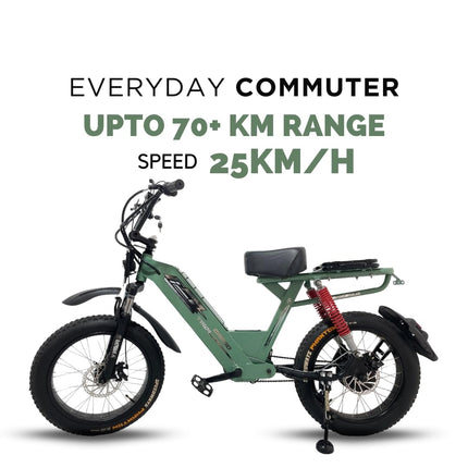 VIGOREBIKE V-Cargo Electric Cycle with Dual Disc Brakes, 550w BLDC Motor, 20Ah Li-Ion Battery, Throttle with Battery Indicator, 95% Pre-Assembled with Charger, Black Color LCD Display 