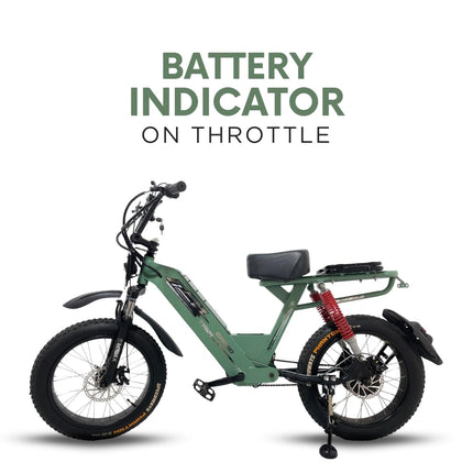 VIGOREBIKE V-Cargo Electric Cycle with Dual Disc Brakes, 550w BLDC Motor, 20Ah Li-Ion Battery, Throttle with Battery Indicator, 95% Pre-Assembled with Charger, Black Color LCD Display 