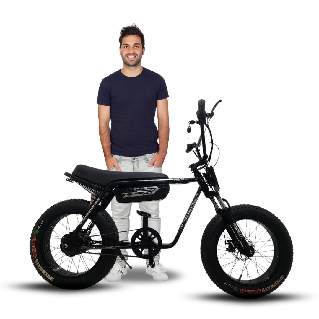 VIGOREBIKE X Fat Tyre 20 x 400 Inches Lithium Ion E-Moto Bike 60 KM Range 48V Battery 