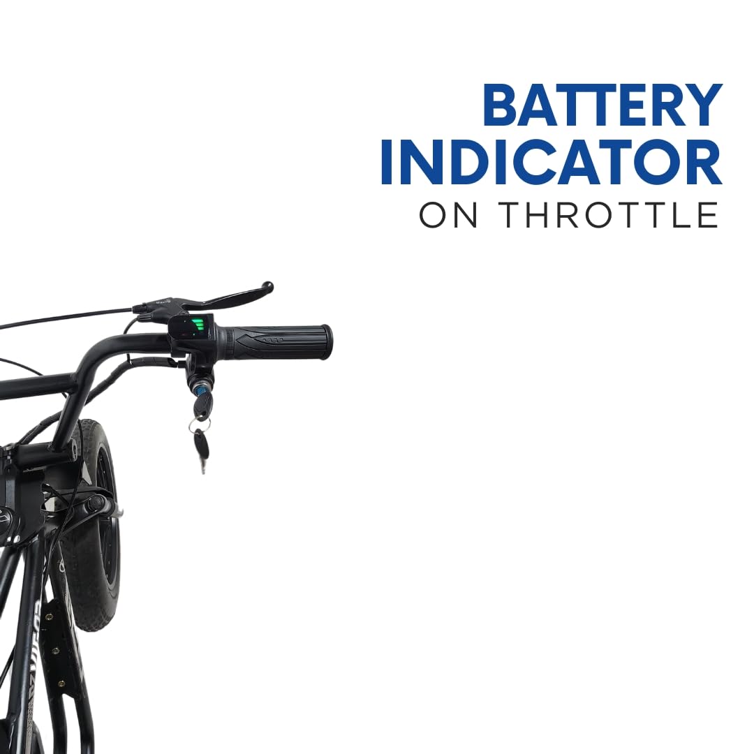 VIGOREBIKE X Fat Tyre 20 x 400 Inches Lithium Ion E-Moto Bike 60 KM Range 48V Battery 