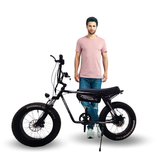 VIGOREBIKE ZX Fat Tyre 20 x 400 Inches Lithium Ion E-Moto Bike 35 KM Range 36V Battery (White) 