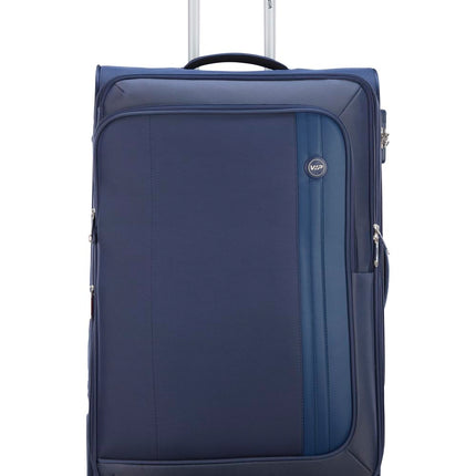 VIP Unicorn Nxt 8W Str 80 Cm | Check-in Polyester Soft Sided 8 Wheels Spinner Trolleys (Blue, Large) 