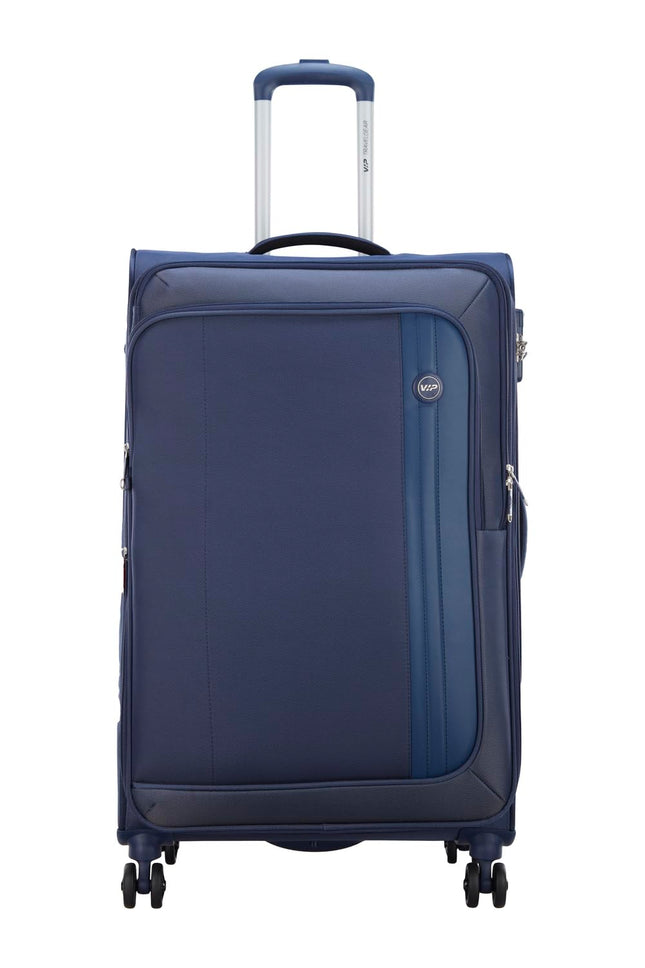 VIP Unicorn Nxt 8W Str 80 Cm | Check-in Polyester Soft Sided 8 Wheels Spinner Trolleys (Blue, Large) 