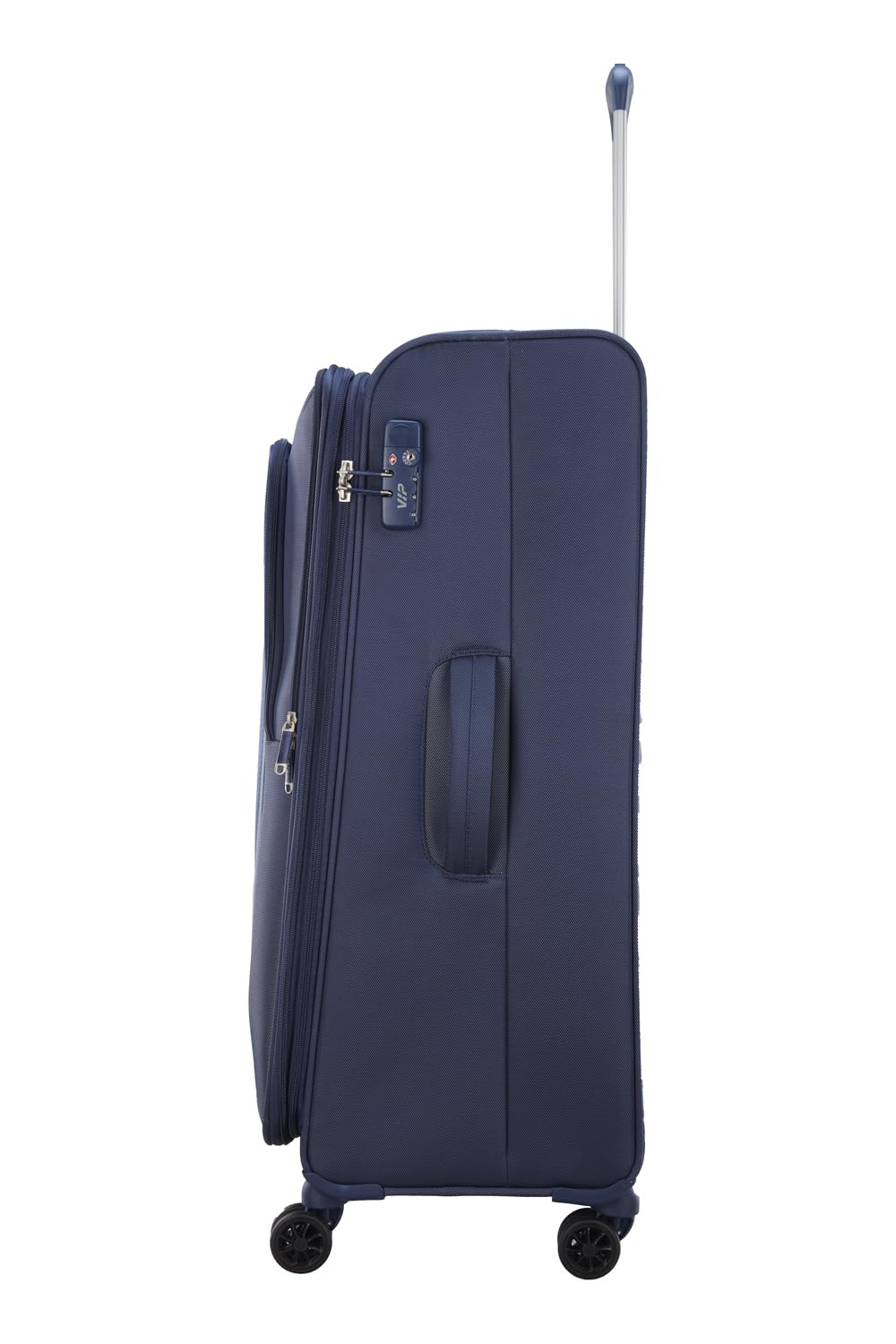 VIP Unicorn Nxt 8W Str 80 Cm | Check-in Polyester Soft Sided 8 Wheels Spinner Trolleys (Blue, Large) 