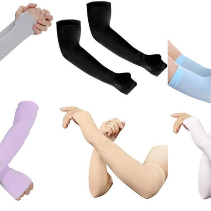 VT VIRTUE TRADERS UV Fingerless Full Hand Sleeves for Men's and Women's Driving Gloves (Pack of 6 Sleeves) 