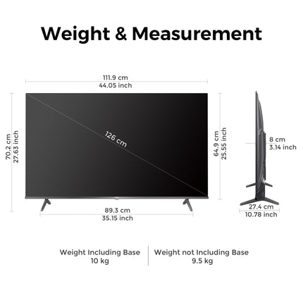 VU 126cm (50 inches) GloQLED Series 4K QLED Smart Google TV 50GLOQLED25 