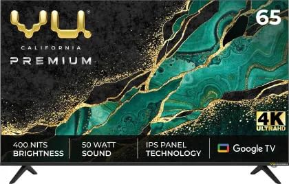 VU 164cm (65 inches) CA Series Ultra HD (4K) Smart Google TV 65CA (Black) 