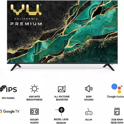 VU 164cm (65 inches) CA Series Ultra HD (4K) Smart Google TV 65CA (Black) 