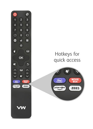 VW 101 cm (40 inches) Playwall Frameless Series Full HD Android Smart LED TV VW40F1 (Black) 