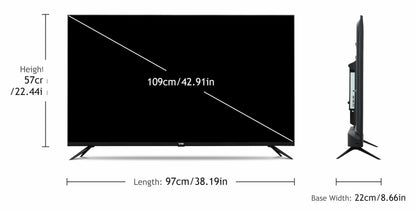 VW 109 cm (43 inches) Linux Frameless Series Full HD Smart LED TV VW43C3 