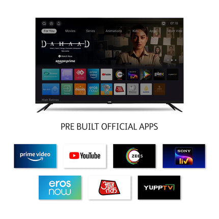 VW 109 cm (43 inches) Linux Series Frameless Full HD Smart LED TV VW43S1 (Black) 