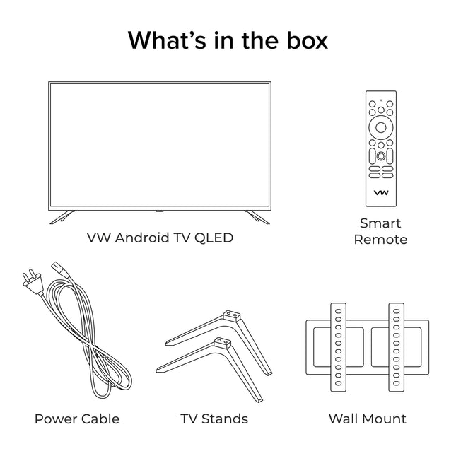 VW 109 cm (43 inches) OptimaX Series Full HD Smart QLED Android TV VW43AQ1 