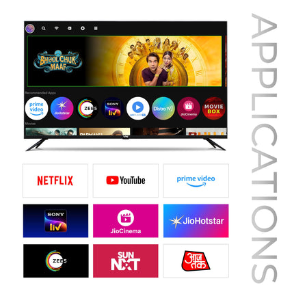 VW 109 cm (43 inches) OptimaX Series Full HD Smart QLED Android TV VW43AQ1 