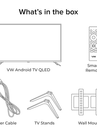 VW 109 cm (43 inches) OptimaX Series Full HD Smart QLED Android TV VW43AQ1 