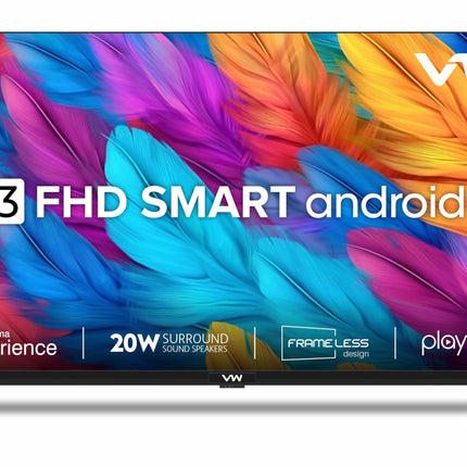 VW 109 cm (43 inches) Playwall Frameless Series Full HD Android Smart LED TV VW43F2 