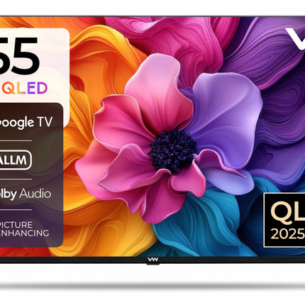 VW 140 cm (55 inches) Pro Series 4K Ultra HD Smart QLED Google TV VW55GQ1 (Black) 