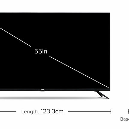 VW 140 cm (55 inches) Pro Series 4K Ultra HD Smart QLED Google TV VW55GQ1 (Black) 
