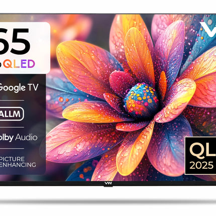 VW 165 cm (65 inches) Pro Series 4K Ultra HD Smart QLED Google TV VW65GQ1 (Black) 