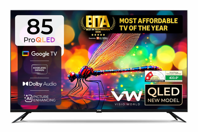 VW 215 cm (85 inches) Pro Series 4K Ultra HD Smart QLED Google TV VW85GQ1 