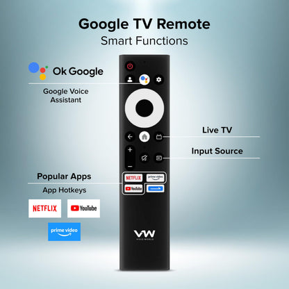 VW 165 cm (65 inches) Pro Series 4K Ultra HD Smart QLED Google TV VW65GQ1 