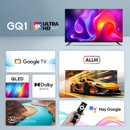 VW 165 cm (65 inches) Pro Series 4K Ultra HD Smart QLED Google TV VW65GQ1 