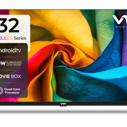 VW 80 cm (32 inches) Frameless Series HD Ready Android Smart LED TV VW32S 