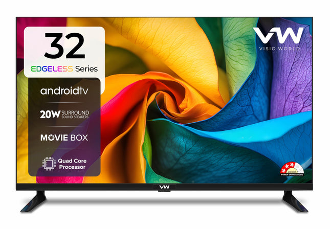 VW 80 cm (32 inches) Frameless Series HD Ready Android Smart LED TV VW32S 
