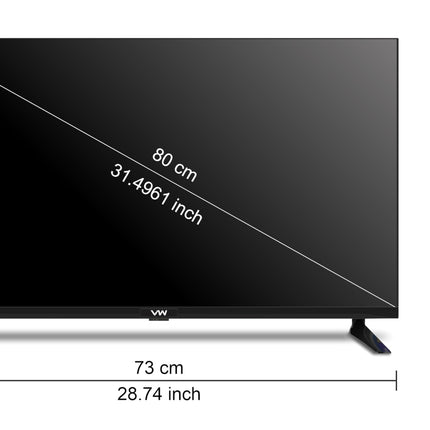 VW 80 cm (32 inches) Frameless Series HD Ready Android Smart LED TV VW32S 