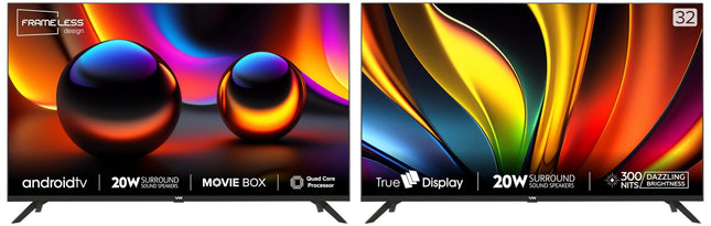 VW 80 cm (32 inches) Frameless Series HD Ready Android Smart LED TV VW32S (Black) 80 cm (32 inches) Frameless Series HD Ready LED TV VW32A (Black) 